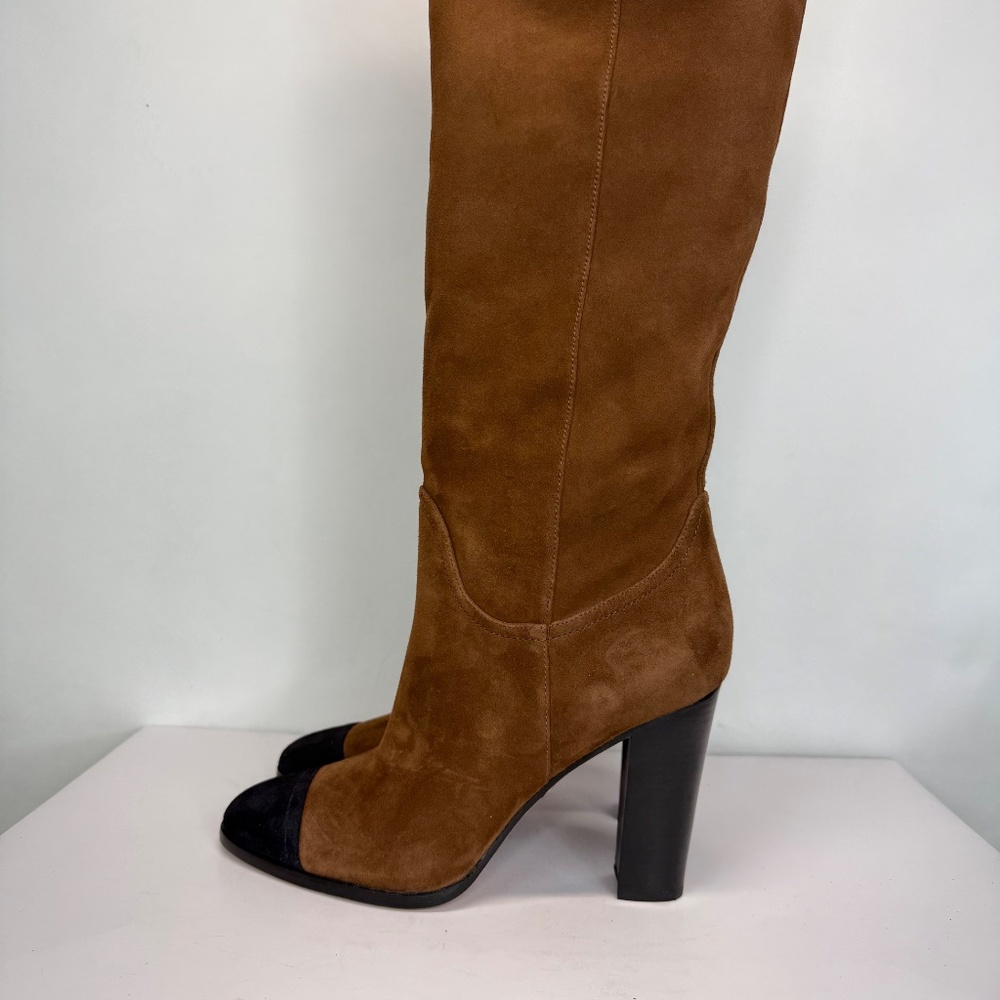 New Veronica Beard Conrad Cap Toe Over the Knee Boot Sz 9 - Picture 6 of 15